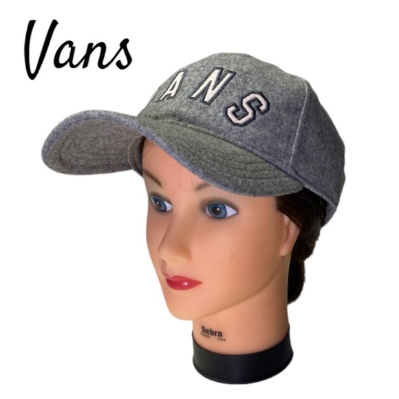 NWT Vans Off The Wall Unisex Adult Dugout Grey Wool Blend Strapback Hat - Picture 1 of 12